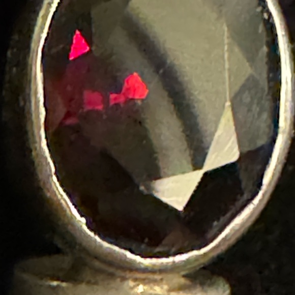 Vintage 1970’s Red Stone Sterling Silver Bracelet - Picture 5 of 11